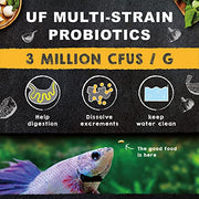 Ultra Fresh Betta Fish Food, Betta Pro Shrimp Patties, 50% Sword Prawns + Akiami Paste Shrimps, All Natural Protein, Rich in Vitamins, Healthy Development and Cleaner Water 0.7 oz