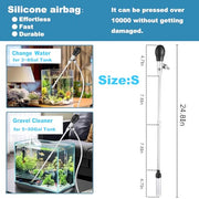 Carefree Fish Small Aquarium Gravel Vacuum Sand Cleaner Tank Water Changer | Silicone Squeeze Bulb,ABS Material Sturdy & Durable,6Ft Hose,(for 3~8Gal Tank) 2026 New Upgrade Version