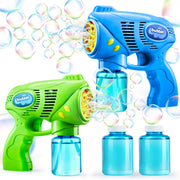 JOYIN 2 Kids Bubble Gun with 2 Bottles Refill Solution, Bubble Machine Gun for Toddlers Kids 4-8, Party Favors, Summer Toy, Outdoors, Easter, Birthday Gift