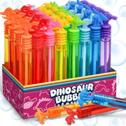 32 Pack Bubble for Kids Party Favors, 8 Style Dinosaur Mini Bubble Wands | Bulk Toys with Gift Box for Carnival Prizes Goodie Bag Stuffers Supplies, Birthday Bath Time Bubbles Blower Toy for Girl Boy