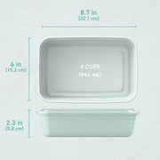 Bentgo Prep Meal Prep Containers with Lids, 20 Piece, PFAS & BPA-Free | 4-Cup Capacity, Portion Control, Stackable, Microwave, Freezer & Dishwasher-Safe, Reusable (Mint)