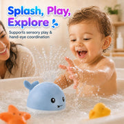 ANGGIKO Baby Bath Toys Light Up Pool Water Toy for Toddlers Babies 1-3 Gift | Bath Toys for Kids Ages 1-3, Whale Bath Toy Sprinkler Baby 6-12-18 Months Bathtub Fountain Birthday 1 Year Old Boy Girl Gifts