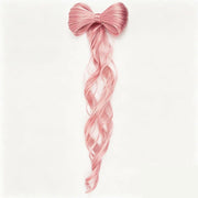 Bowknot Claw Clip Ponytail – Instant Volume & Elegant Half-Up Style