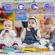 Chuya Baby Teether Toy Chew Toys for Babies 3-24 Months | TV Remote Control Shape Teething Relief for Infants (Black)