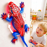 TPCSCH Wall Climbing Gecko Spider Style, Rechargeable RC Robot Toy for Kids | Strong Suction & 360° Rotating Remote Control Wall Crawler Lizard Toy with Lights, Birthday Gifts for Boys & Girls Age 3-12