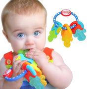 Nuby Ice Gel Teether Keys for Babies, Soft Teething Toy, Blue, 3M+ | Cooling Teethers for Infants, Easy-Hold Textured Teething Toy, Textured for Teething