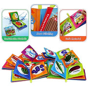 Dr.Rapeti 6 Pack Soft Books, Cloth Book, Bath Book, Baby Book, Crinkle Book