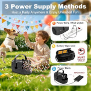 Zerhunt Durable Bubble Machine for Party: 3 Power Modes for Non-Stop Fun - 18000+ Bubbles Per Minute High Output 30 Mins Bubbles per Refill - Kids Safe Auto-Stop for Outdoor Backyard Birthday