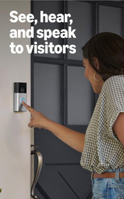 Ring Battery Doorbell, Home or business security with Head-to-Toe video, Live View with Two-Way Talk, and Motion Detection & Alerts, Satin Nickel