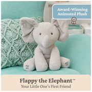GUND Baby Flappy Elephant 12-Inch Interactive Animated Musical Baby Toy | Talking Elephant with Movements, Musical Toy Teaches Cause-and-Effect and Sings, Promotes Self-Soothing and Tactile Play