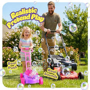 ArtCreativity Bubble Lawn Mower for Toddlers 1-3, Bubble Machine for 1-Year-Old Girl Gifts, Toddler Outdoor Toys for 2-Year-Old Girl Birthday Gift, Push Summer Gardening Toys for Toddlers Age 1 2 3 +