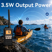Retevis RM01P 3.5W Marine Radio VHF IP67 Floating, USB-C for Fishing(1Pack) | Hunting&Fishing, Floating, Car Charger, 15-Hour Battery, Portable, NOAA Weather Alert, 88 Channel, Vibration Drainage,3-Watch