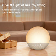 Odokee Sunrise Alarm Clock White Noise Machine: Natural Wake Up Light | Dimmable Clock with Bluetooth Speaker for Bedroom - 25 Sleep Sounds for Baby Adults Kids Putty