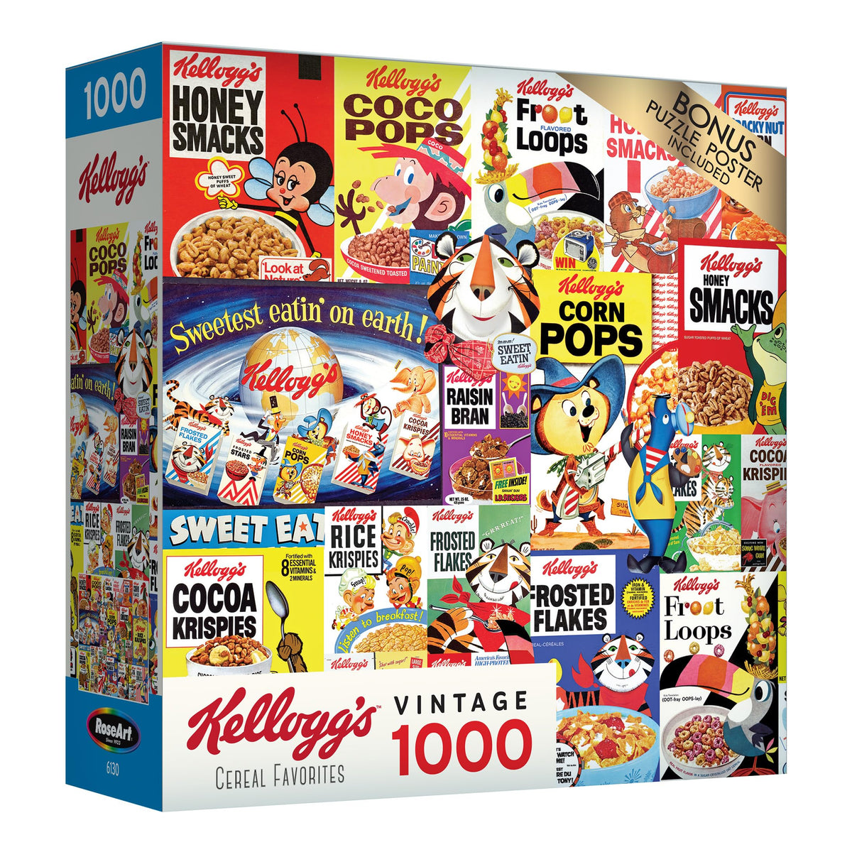 RoseArt - Kellogg's - Cereal Favorites - 1000 Piece Jigsaw Puzzles for Adults