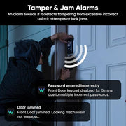 Wyze Auto-Lock Bolt v2, Fingerprint Keyless Entry Smart Lock, AI Learning Scanner with Wi-Fi Front Door Lock Deadbolt, Auto-Lock, 8 Months Battery, BHMA2, IP53, Anti-Peep Keypad, Backup Keys