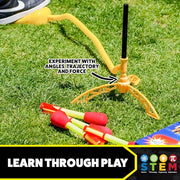 Stomp Rocket Ultra, High-Flying Rocket Launcher for Kids, 4 Rockets | Fun Outdoor Toys for Boys & Girls, Ages 5 & Up - Soft Foam Tipped Blaster Set Soars Up to 200ft - STEM Toys for Outside Play