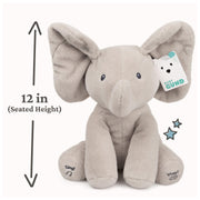 GUND Baby Flappy Elephant 12-Inch Interactive Animated Musical Baby Toy | Talking Elephant with Movements, Musical Toy Teaches Cause-and-Effect and Sings, Promotes Self-Soothing and Tactile Play