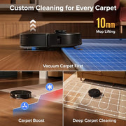 roborock 2026 New Qrevo S Pro Robot Vacuum and Mop, 18,500Pa Suction | Multifunctional Dock with 167℉ Mop Self-Cleaning, Smart Obstacle Avoidance, Anti-Tangle Brush, Liftable Spinning Mop, Black