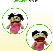 4E's Novelty Multicultural Hand Puppets for Kids - 8 Pack with Movable Mouth, Bulk Soft Plush Puppets for Kids Ages 4-8, for School Home Theater Shows, Teachers Classroom Supplies