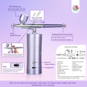 SAVILAND 2026 Airbrush for Nails 25 PSI Nail Airbrush Machine | 0.3mm DLC-Coated Nozzle, Flow-Locked Atomization & Steady Output, Dual-Charge Cordless Portable AirBrush for Nail Art