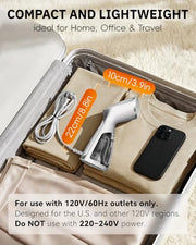 OGHom Portable Travel Handheld Steamer for Clothes, Garment Wrinkle Remover | White, 1000W Strong Penetrating Fabric Steamer, 150ML Water Tank, for Home, Office, Travel (ONLY FOR 120V)