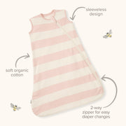 Burt's Bees Baby Organic Beekeeper Infant Wearable Blanket, Unisex Swaddle | Cozy 2-way zip sleep sack is available in lightweight 0.5 TOG or medium weight 1.5 TOG options for a great night's sleep
