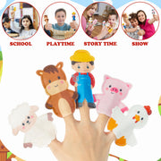 COcnny Farm Animal Finger Puppets - 11pcs Farm Felt Finger Puppet with Barn Bag Set Making Crafts Kit for Kids, Make Your Own Story Telling Toys, Animals Role Play for Boys Girls Toddles Ages 3 4-8