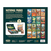RoseArt - National Parks Jigsaw Puzzle Box Set - 16 Mini Puzzles, 100 Pieces Each - Colorful Puzzle Gift Set for Adults
