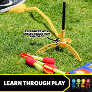 Stomp Rocket Ultra, High-Flying Rocket Launcher for Kids, 4 Rockets | Fun Outdoor Toys for Boys & Girls, Ages 5 & Up - Soft Foam Tipped Blaster Set Soars Up to 200ft - STEM Toys for Outside Play