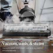 Bissell CrossWave HydroSteam Deluxe 3-in-1 Steam Mop, 3515G | Deluxe steam function for deep sanitizing; sanitize formula included; Green color; hard floor cleaning
