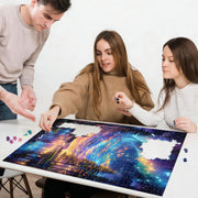 Starry Aurora Lake Puzzles for Adults 1000 Pieces,Interlocking No Dust | Challenging Jigsaw Puzzles,Thick Pieces with Matte Finish,Relaxing Night Sky Wall Art Decor,Stress Relief Gifts for Mom Dad