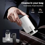 [Built-in Apps] Mini Projector with Wifi and Bluetooth 1080P Supported | Portable Small Projector with Android 14, 180° Rotation/Manual Focus/Auto Keystone, Compatible with HDMI/USB/Smartphone