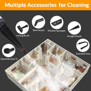 Handheld Steam Cleaner, Pressurized Hot Steam with 12 Accessories for Home