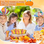 Fall Mini Bubbles Party Favors for Kids 20-64Pack, Thanksgiving Toys Gifts Prizes Games for Toddlers, Autumn Friendsgiving Goody Treat Bag Stuffers Supplies School Candy Basket Filler Stuff