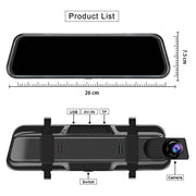 Touchscreen Dash Cam with Rearview Camera