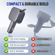 Compact Retractable Car Charger